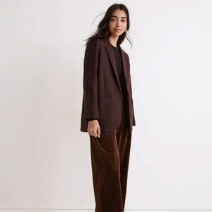 Madewell Larsen Blazer in Windowpane XS NWT